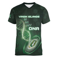 Personalized The British Virgin Islands Is In My DNA Women V-Neck T-Shirt - Wonder Print Shop