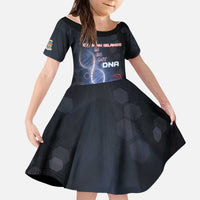 Personalized The Cayman Islands Is In My DNA Kid Short Sleeve Dress - Wonder Print Shop