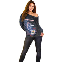 Personalized The Cayman Islands Is In My DNA Off Shoulder Sweater - Wonder Print Shop
