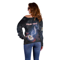 Personalized The Cayman Islands Is In My DNA Off Shoulder Sweater - Wonder Print Shop