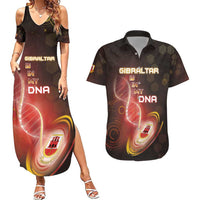 Personalized Gibraltar Is In My DNA Couples Matching Summer Maxi Dress and Hawaiian Shirt - Wonder Print Shop