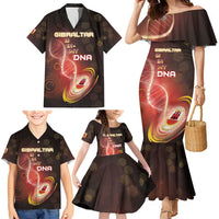 Personalized Gibraltar Is In My DNA Family Matching Mermaid Dress and Hawaiian Shirt - Wonder Print Shop