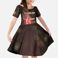 Personalized Gibraltar Is In My DNA Family Matching Short Sleeve Bodycon Dress and Hawaiian Shirt - Wonder Print Shop