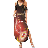 Personalized Gibraltar Is In My DNA Family Matching Summer Maxi Dress and Hawaiian Shirt - Wonder Print Shop