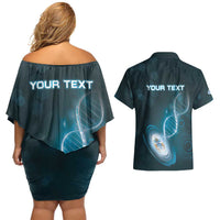 Personalized Tristan Da Cunha Is In My DNA Couples Matching Off Shoulder Short Dress and Hawaiian Shirt - Wonder Print Shop
