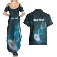 Personalized Tristan Da Cunha Is In My DNA Couples Matching Summer Maxi Dress and Hawaiian Shirt - Wonder Print Shop