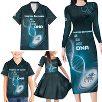 Personalized Tristan Da Cunha Is In My DNA Family Matching Long Sleeve Bodycon Dress and Hawaiian Shirt - Wonder Print Shop