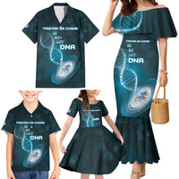 Personalized Tristan Da Cunha Is In My DNA Family Matching Mermaid Dress and Hawaiian Shirt - Wonder Print Shop