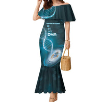 Personalized Tristan Da Cunha Is In My DNA Family Matching Mermaid Dress and Hawaiian Shirt - Wonder Print Shop