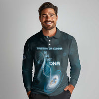 Personalized Tristan Da Cunha Is In My DNA Long Sleeve Polo Shirt - Wonder Print Shop