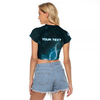Personalized Tristan Da Cunha Is In My DNA Raglan Cropped T Shirt - Wonder Print Shop