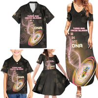 Personalized Turks And Caicos Islands Is In My DNA Family Matching Summer Maxi Dress and Hawaiian Shirt - Wonder Print Shop