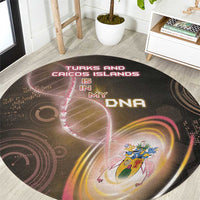 Turks And Caicos Islands Is In My DNA Round Carpet - Wonder Print Shop