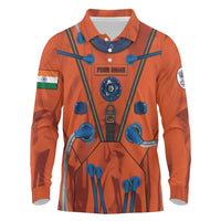 Personalized Astronaut Long Sleeve Polo Shirt Space Diving Suit India - Wonder Print Shop