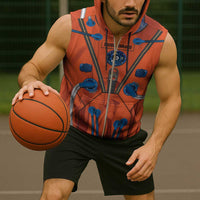 Personalized Astronaut Sleeveless Zip Hoodie Space Diving Suit India - Wonder Print Shop