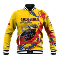 Personalized Colombia Baseball Jacket Colombian Andean Condor With Coat Of Arms - Wonder Print Shop