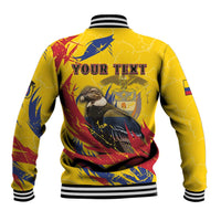 Personalized Colombia Baseball Jacket Colombian Andean Condor With Coat Of Arms - Wonder Print Shop