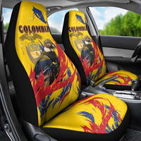 Colombia Car Seat Cover Colombian Andean Condor With Coat Of Arms - Wonder Print Shop