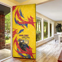 Personalized Colombia Door Cover Colombian Andean Condor With Coat Of Arms - Wonder Print Shop