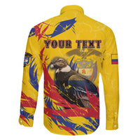 Personalized Colombia Family Matching Long Sleeve Bodycon Dress and Hawaiian Shirt Colombian Andean Condor With Coat Of Arms - Wonder Print Shop