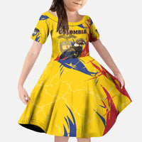 Personalized Colombia Family Matching Off Shoulder Maxi Dress and Hawaiian Shirt Colombian Andean Condor With Coat Of Arms - Wonder Print Shop
