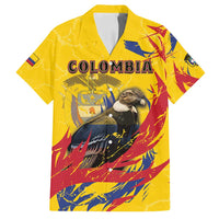 Personalized Colombia Family Matching Puletasi and Hawaiian Shirt Colombian Andean Condor With Coat Of Arms - Wonder Print Shop