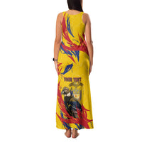 Personalized Colombia Family Matching Tank Maxi Dress and Hawaiian Shirt Colombian Andean Condor With Coat Of Arms - Wonder Print Shop