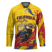 Personalized Colombia Hockey Jersey Colombian Andean Condor With Coat Of Arms - Wonder Print Shop