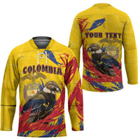 Personalized Colombia Hockey Jersey Colombian Andean Condor With Coat Of Arms - Wonder Print Shop