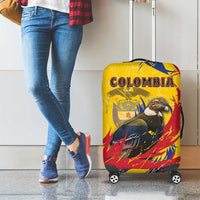 Colombia Luggage Cover Colombian Andean Condor With Coat Of Arms - Wonder Print Shop