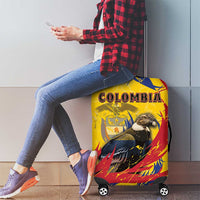 Colombia Luggage Cover Colombian Andean Condor With Coat Of Arms - Wonder Print Shop