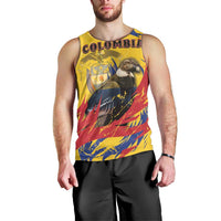 Personalized Colombia Men Tank Top Colombian Andean Condor With Coat Of Arms - Wonder Print Shop