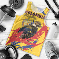 Personalized Colombia Men Tank Top Colombian Andean Condor With Coat Of Arms - Wonder Print Shop