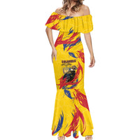 Personalized Colombia Mermaid Dress Colombian Andean Condor With Coat Of Arms - Wonder Print Shop