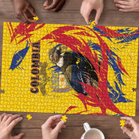 Colombia Puzzle Colombian Andean Condor With Coat Of Arms - Wonder Print Shop