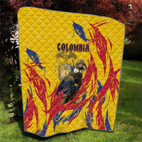 Colombia Quilt Colombian Andean Condor With Coat Of Arms - Wonder Print Shop
