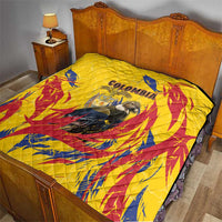 Colombia Quilt Colombian Andean Condor With Coat Of Arms - Wonder Print Shop