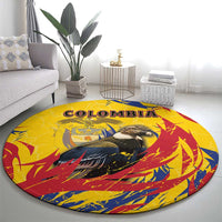 Colombia Round Carpet Colombian Andean Condor With Coat Of Arms - Wonder Print Shop