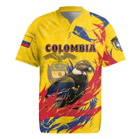 Personalized Colombia Rugby Jersey Colombian Andean Condor With Coat Of Arms - Wonder Print Shop