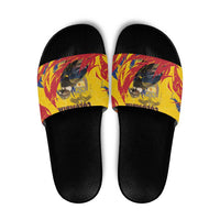 Colombia Slide Sandals Colombian Andean Condor With Coat Of Arms - Wonder Print Shop