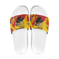Colombia Slide Sandals Colombian Andean Condor With Coat Of Arms - Wonder Print Shop