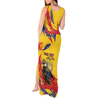 Personalized Colombia Tank Maxi Dress Colombian Andean Condor With Coat Of Arms - Wonder Print Shop