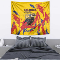 Colombia Tapestry Colombian Andean Condor With Coat Of Arms - Wonder Print Shop