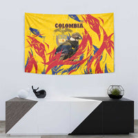Colombia Tapestry Colombian Andean Condor With Coat Of Arms - Wonder Print Shop