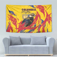 Colombia Tapestry Colombian Andean Condor With Coat Of Arms - Wonder Print Shop