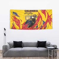 Colombia Tapestry Colombian Andean Condor With Coat Of Arms - Wonder Print Shop