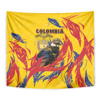 Colombia Tapestry Colombian Andean Condor With Coat Of Arms - Wonder Print Shop
