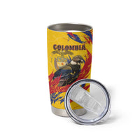 Personalized Colombia Tumbler Cup Colombian Andean Condor With Coat Of Arms - Wonder Print Shop