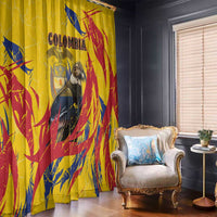 Colombia Window Curtain Colombian Andean Condor With Coat Of Arms - Wonder Print Shop