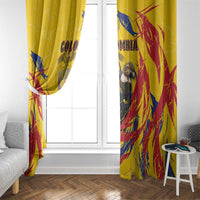 Colombia Window Curtain Colombian Andean Condor With Coat Of Arms - Wonder Print Shop